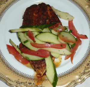 Blackened snapper