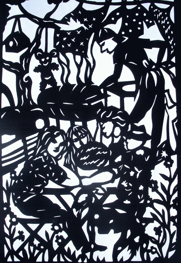 El West Side, papel picado by Kathleen Trenchard