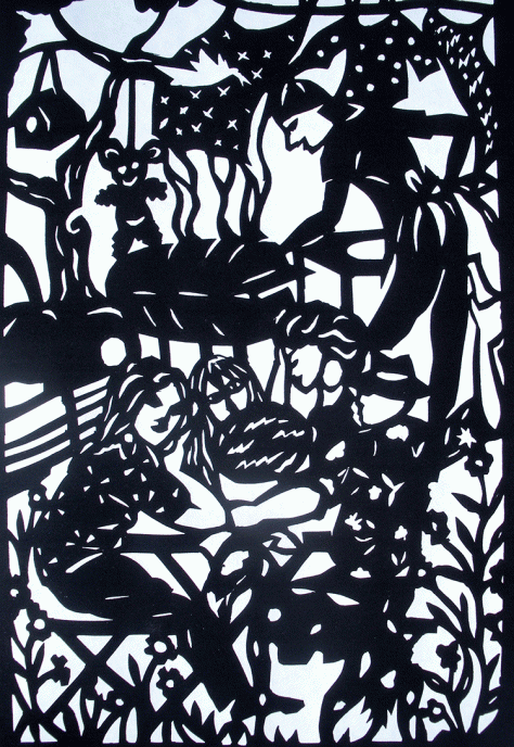 El West Side, papel picado by Kathleen Trenchard