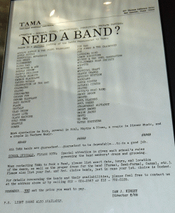 Sam Kinsey's stable of bands in 1969, collection of TexPop Culture Center