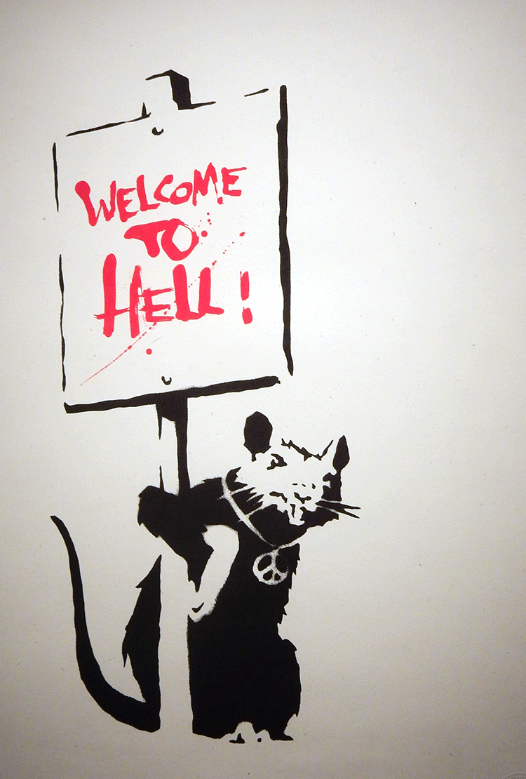 banksy welcome to hell
