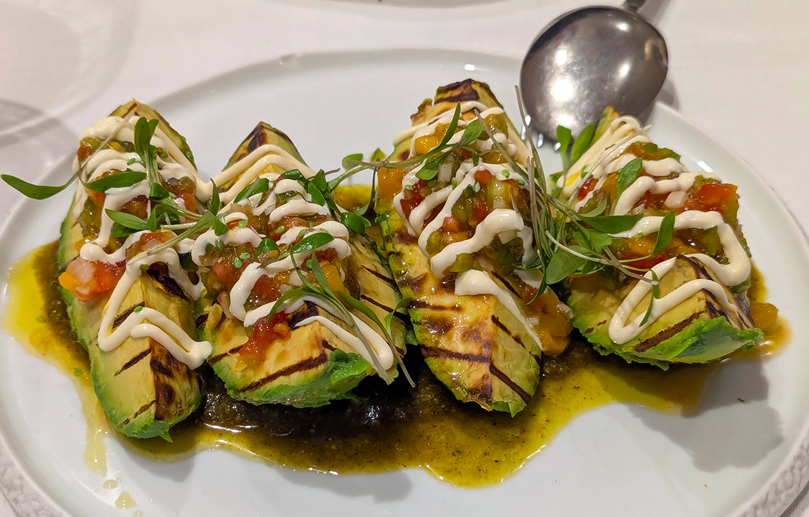 grilled avocados at cuzeo