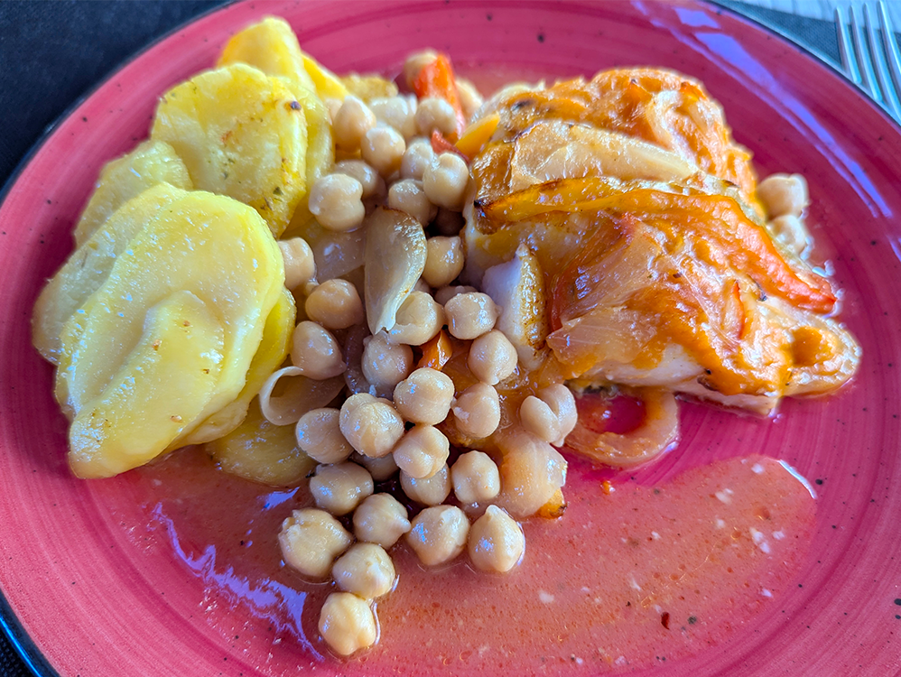 baked cod with garbanzos at capitol