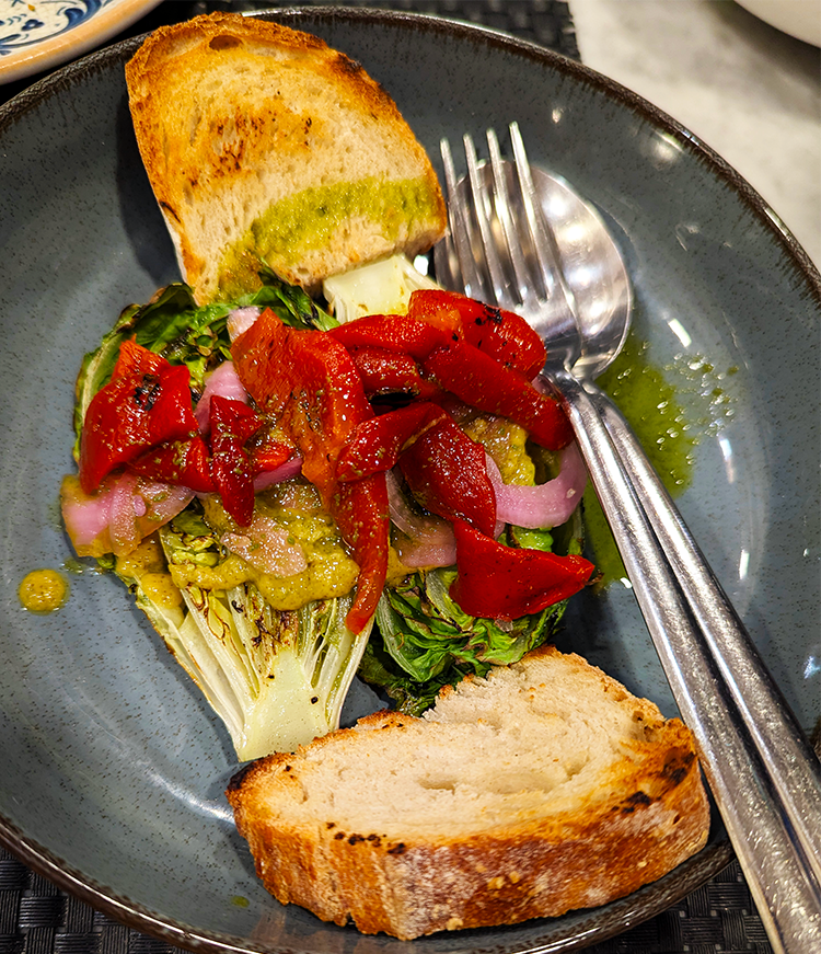 grilled romaine salad at portillo restaurante