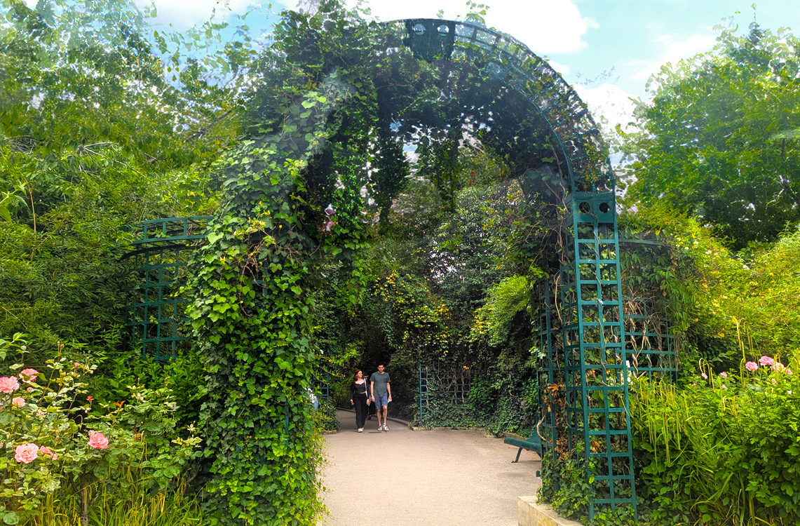 along promenade plantee in Paris