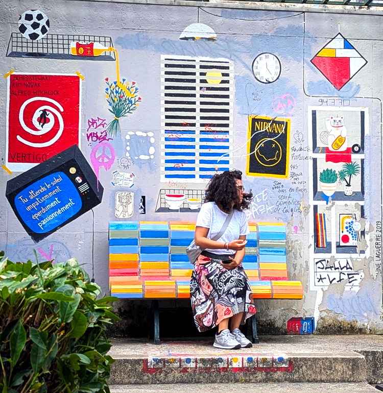 public art along promenade plantee in Paris