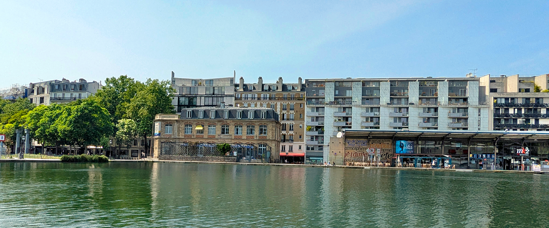 along the ourcq canal in paris