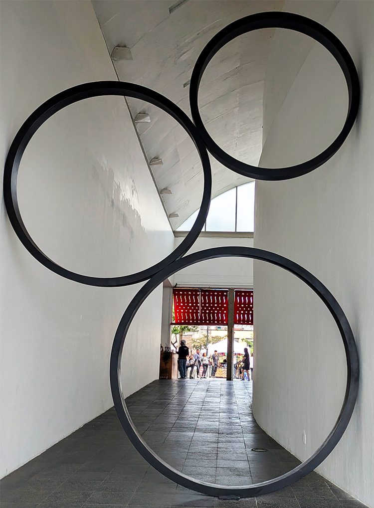 floor-to-ceiling sculptural installation by alejandra laviada
