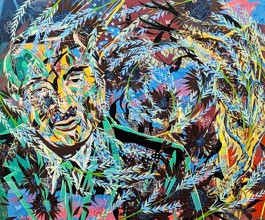 walter cronkite report from viet nam, painting by tammy nguyen